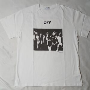Off-White White Short-Sleeve Graphic Tee with Black Print